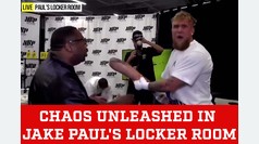 Chaos unleashed in Jake Paul's locker room before Mike Perry fight