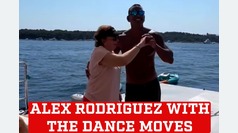 Alex Rodriguez showing his dance moves