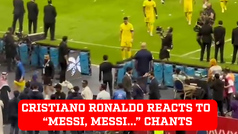 Cristiano Ronaldo's explosive reaction to Al Hilal fans chanting "MESSI, MESSI..."