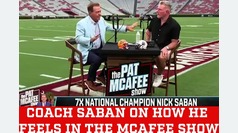 Nick Saban reveals how he feels on Pat McAfee show after awkward first moment