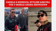 Canelo Alvarez and Jaime Munguia arrive focused and stylish for T-Mobile Arena showdown