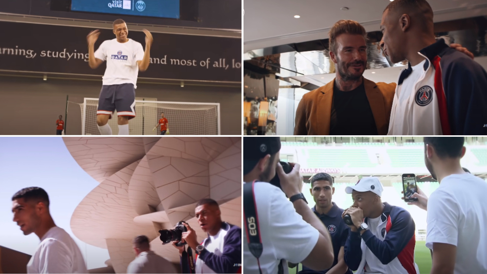El viaje de Mbapp a Qatar: ms desenfadado que nunca y la frase de Beckham para especular