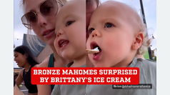 Bronze Mahomes had an unexpected reaction to Brittany's ice cream flavor