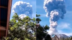 Alerta en Indonesia por erupcin volcnica; el humo tom gran altura