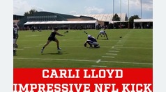 Carli Lloyd impresive NFL field goal
