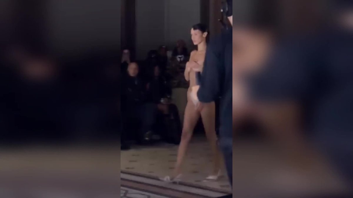 sí es el increíble vestido de Bella Hadid en el desfile de Coperni