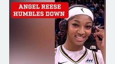  Angel Reese humbles down during an interview