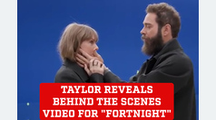 Taylor Swift shares hilarious behind-the-scenes moment from "Fortnight" video with Post Malone