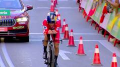 Primoz Roglic, celebrando en Madrid su cuarta victoria