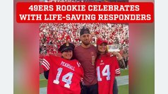 49ers rookie celebrates birthday with responders who saved his life after shooting