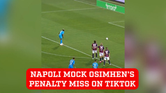 Napoli's TikTok admin mocks Osimhen's penalty miss