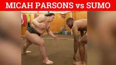 Micah Parsons gets humiliated by a sumo wrestler and begs for a rematch