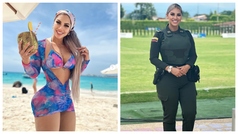 La policía más sexy de Colombia, que se roba el show en los partidos de fútbol