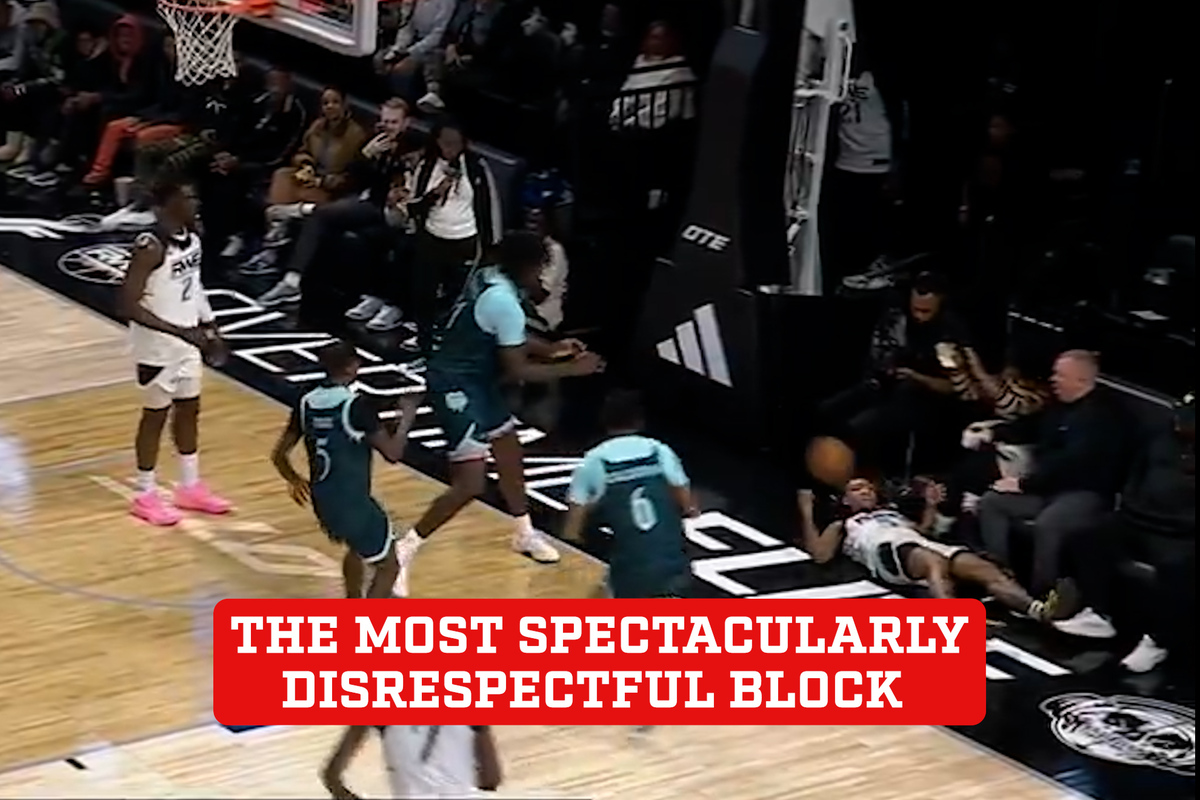 The most spectacularly challenging block in the recent history of basketball