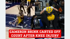 Angeles Sparks rookie Cameron Brink carted off court after knee injury