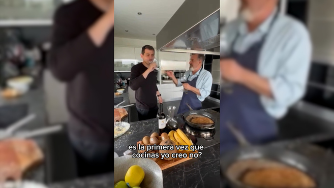 Lección magistral a Iker Casillas en la cocina: &quot;La primera vez que cocino; ¿un sándwich cuenta?&quot;