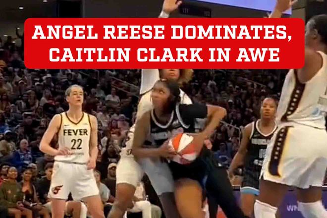 Angel Reese dominates and leaves Caitlin Clark in the dust as she stands motionless in awe | Marca