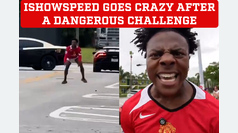 IshowSpeed goes crazy after pulling off a dangerous full-speed challenge and emerges victorious