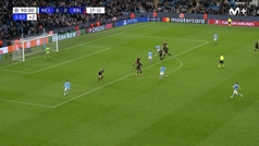 Gol de De Bruyne (7-0) en el Manchester City 7-0 RB Leipzig