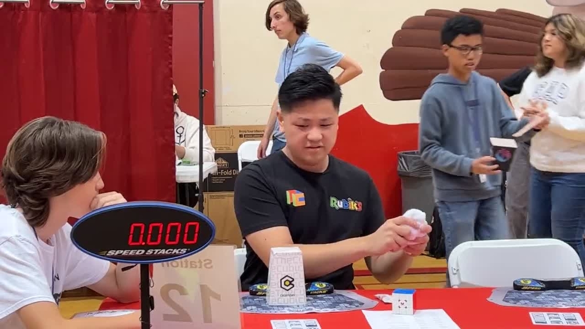 Max Park sets a new world record for solving a Rubik's Cube