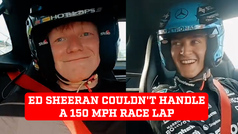 Ed Sheeran was terrified after George Russell took him on a hot 150 MPH lap
