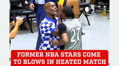 Former NBA stars come to blows in heated match