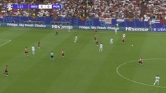 Gol de Kvaratskhelia (1-0) en el Georgia 2-0 Portugal