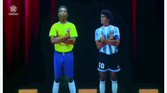 La tecnología holográfica 'revive' a Pelé y Maradona para mandarle este mensaje a Messi