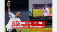 Stephen A. Smith expresses regret over his first pitch at Yankees game