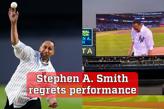 Stephen A. Smith expresses regret over his first pitch at Yankees game