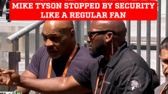 Mike Tyson stopped by security like a regular fan at the Miami Open