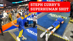 Steph Curry's insane trickshot that proves he's not human