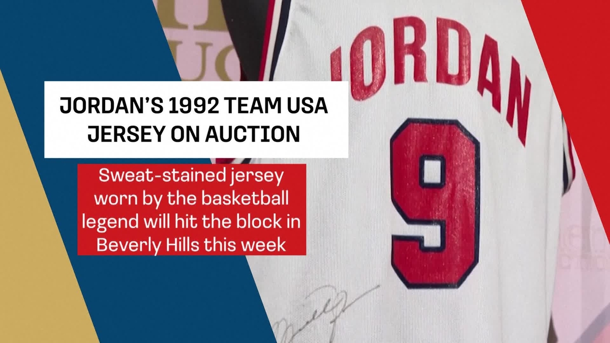 Michael Jordan Signed Champion 'Dream Team' Commemorative Jersey
