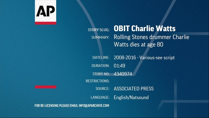 Rolling Stones Charlie Watts Dies