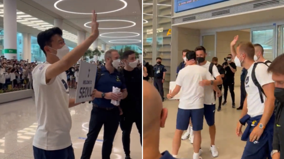 La sorpresa del Tottenham a su llegada a Sel: les recibe en el aeropuerto Son!