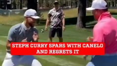 Steph Curry tried to spar with Canelo Alvarez and paid the price