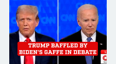Donald Trump baffled by Joe Biden's gaffe during CNN's presidential debate