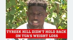 Tyreek Hill publicly teases Tua Tagovailoa about using Ozempic after dramatic weight loss