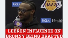 Bronny talks about how much Lebron influenced his draft decision