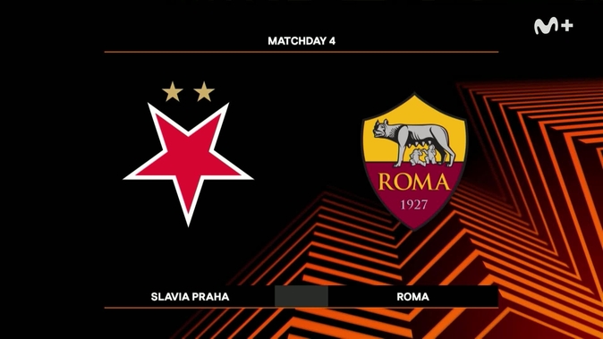 Slavia Praga venció a Roma y lo alcanzó en la cima del grupo de