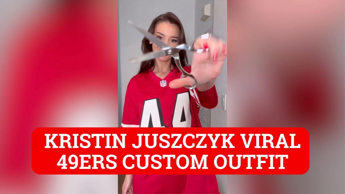 Kristin Juszczyk's latest custom 49ers outfit taking NFL by storm - MARCA  TV English