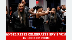 Angel Reese Celebrates Sky's Win in Locker Room