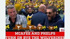 Pat McAfee and Michael Phelp get really excited ahead of Wolverines vs Longhorns game