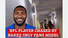 NFL player chased by a naked women