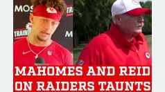 Patrick Mahomes and Andy Reid respond to the Raiders' taunts
