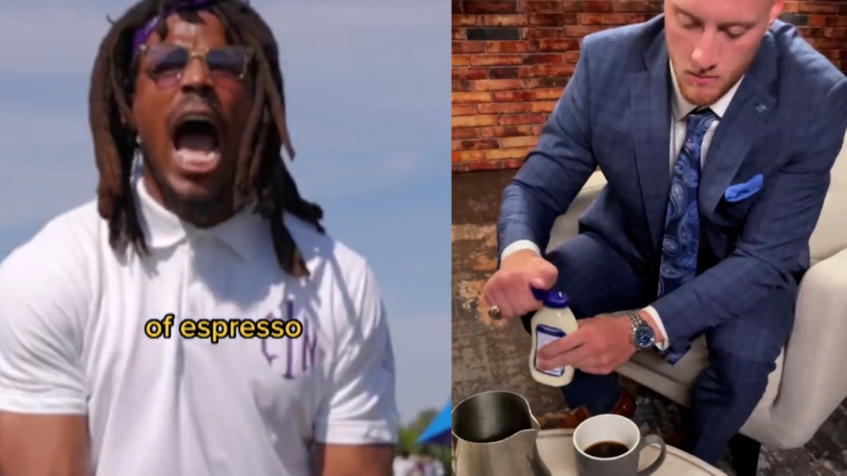 Cam Newton's six shot nicotine loaded expresso vs Will Levis' mayo coffee who has the weirdest