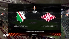 Europa League (Jornada 6): Resumen y goles del Legia 0-1 Spartak de Moscú