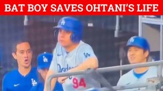 Shohei Ohtani?s life saved by Los Angeles Dodgers bat boy from foul ball - VIDEO