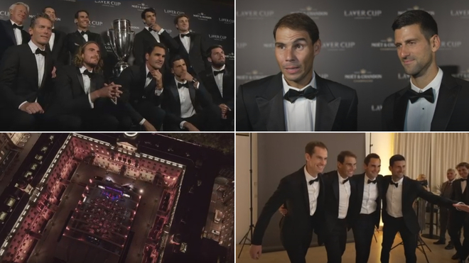 Lo que no viste de la última fiesta de Federer: los gestos, emotivo mensaje de Nadal...
