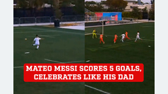 Mateo Messi goes viral after scoring 5 goals with Inter Miami and celebrates like his dad